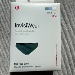 lululemon athletica InvisiWear Mid-Rise Bikini 3-Pack — Teal, Light Blue, White